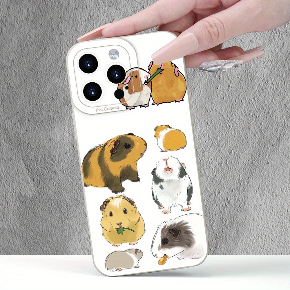 

Cute Guinea Pig Cartoon Design Tpu Phone Case, Comfortable Frosted Texture, Compatible With 15, 14, 13, 12, 11, Xs, Xr, X, 7, 8 Plus, Pro Max, Mini - Unisex Style