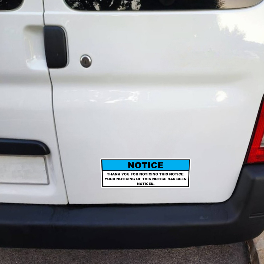 5 Adesivi Divertenti Per Paraurti – Prank Sticker Per Auto – Scherzi E Risate – 11×3 Pollici - Foto 4