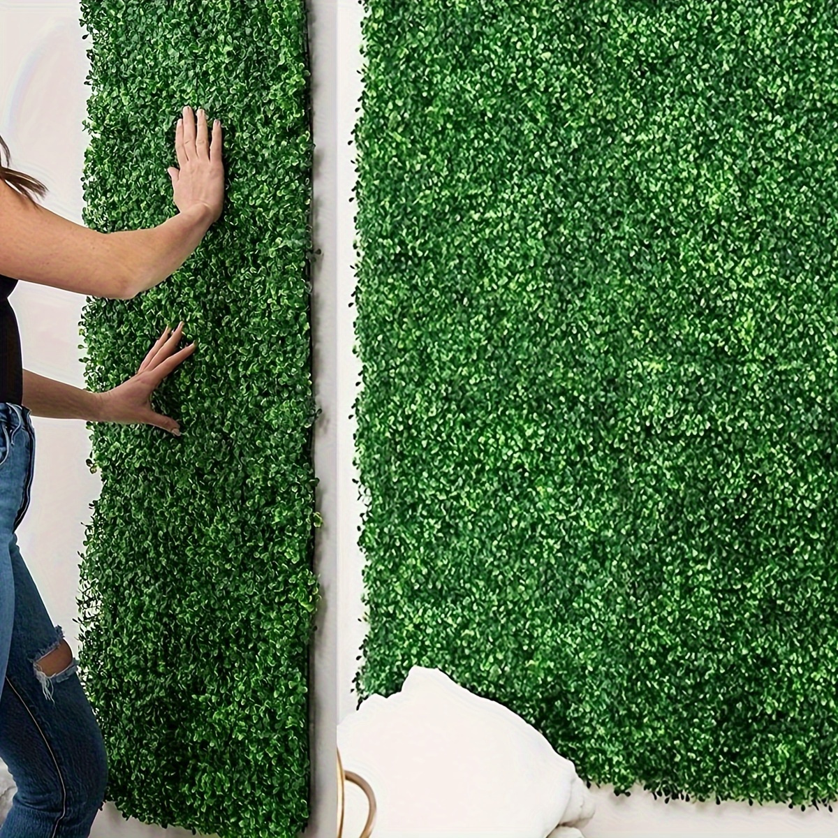 

10pcs Uv- Artificial Boxwood Panels - Greenery Privacy Screen For Indoor & Outdoor Garden, Backyard Decor