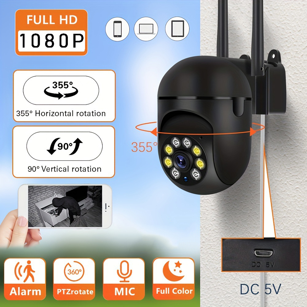 1080p hd wifi monitoring camera 355 degree intercom   camera   night vision camera two way intercom   intelligent camera app operation wireless camera tf card cloud storage   charge details 2