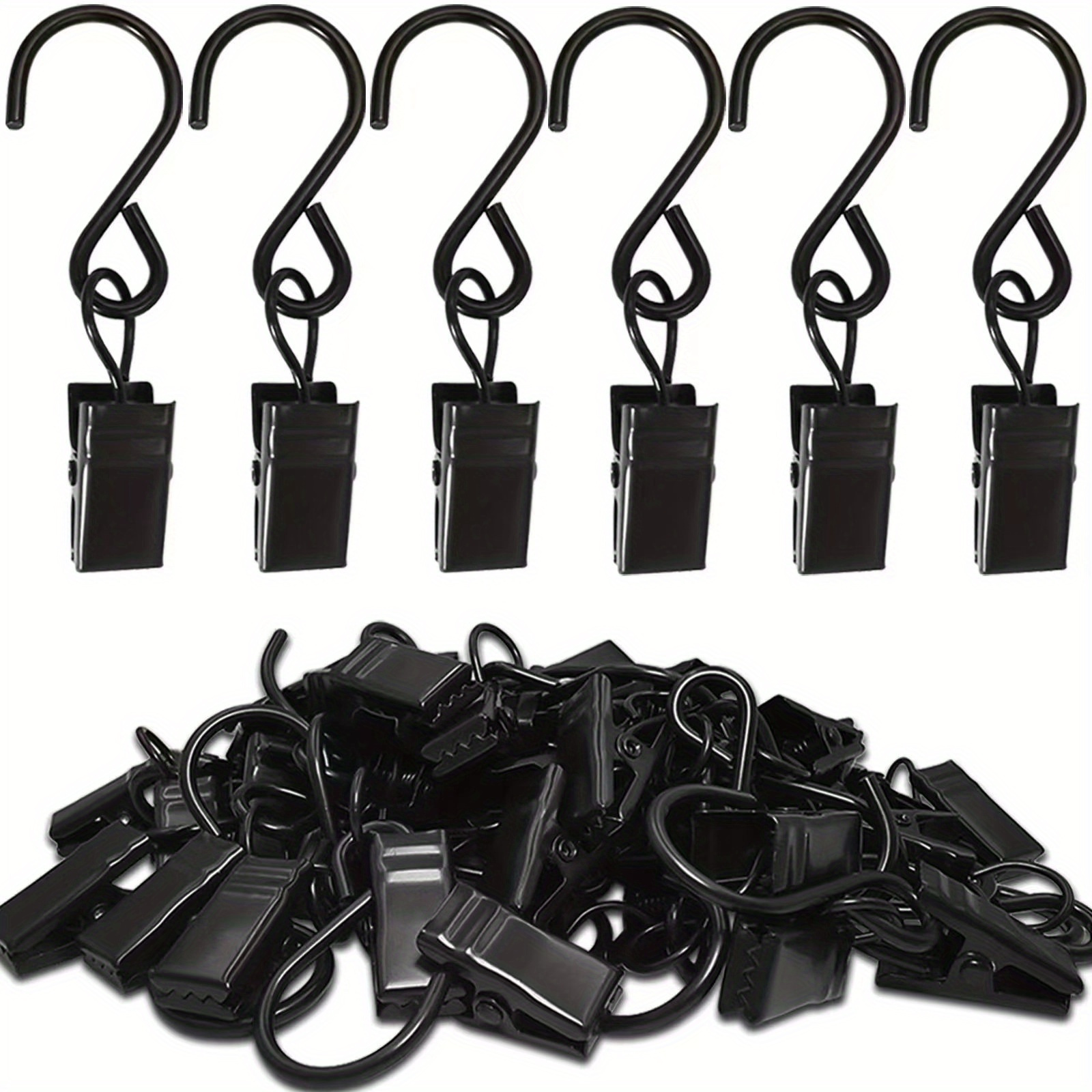 20pcs Of Hooks For Curtains, Hangers For Draining Sinks And Camping Tents, Art And Craft Displays, Garden And Yard Decorations