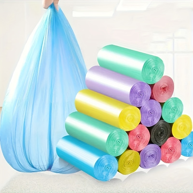 

6 Rulo/120 Adet Çok Yönlü Ve Dayanıklı Renkli Kombinasyon Pe Çöp Torbaları - Her Ortama Uygun: Ev, Ofis, Tekne Ve Araba - Pratik Rastgele Renkler