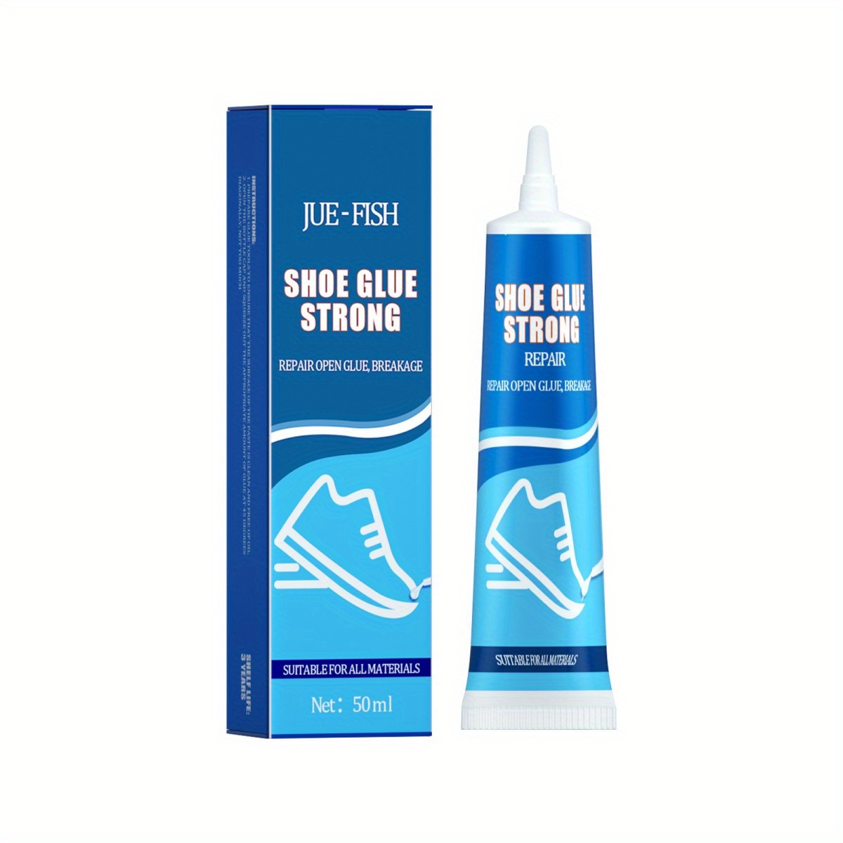 

Jue-fish Strong Shoe Glue Repair Shoe Leather Shoe Sole Multi-purpose Adhesive Sports Shoe Leather Waterproof