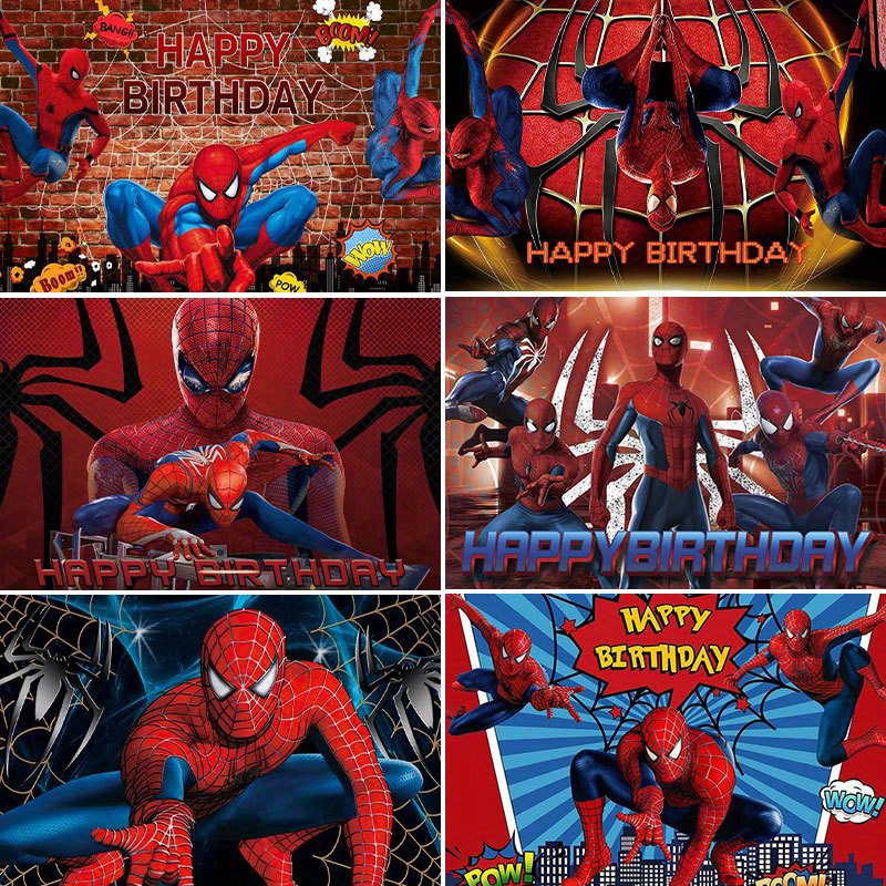 

Disney Marvel Theme Birthday Background Cloth -man Event Party Decoration Supplies Venue Layout Props Background Banner Disney Party Decorations Party Decorations