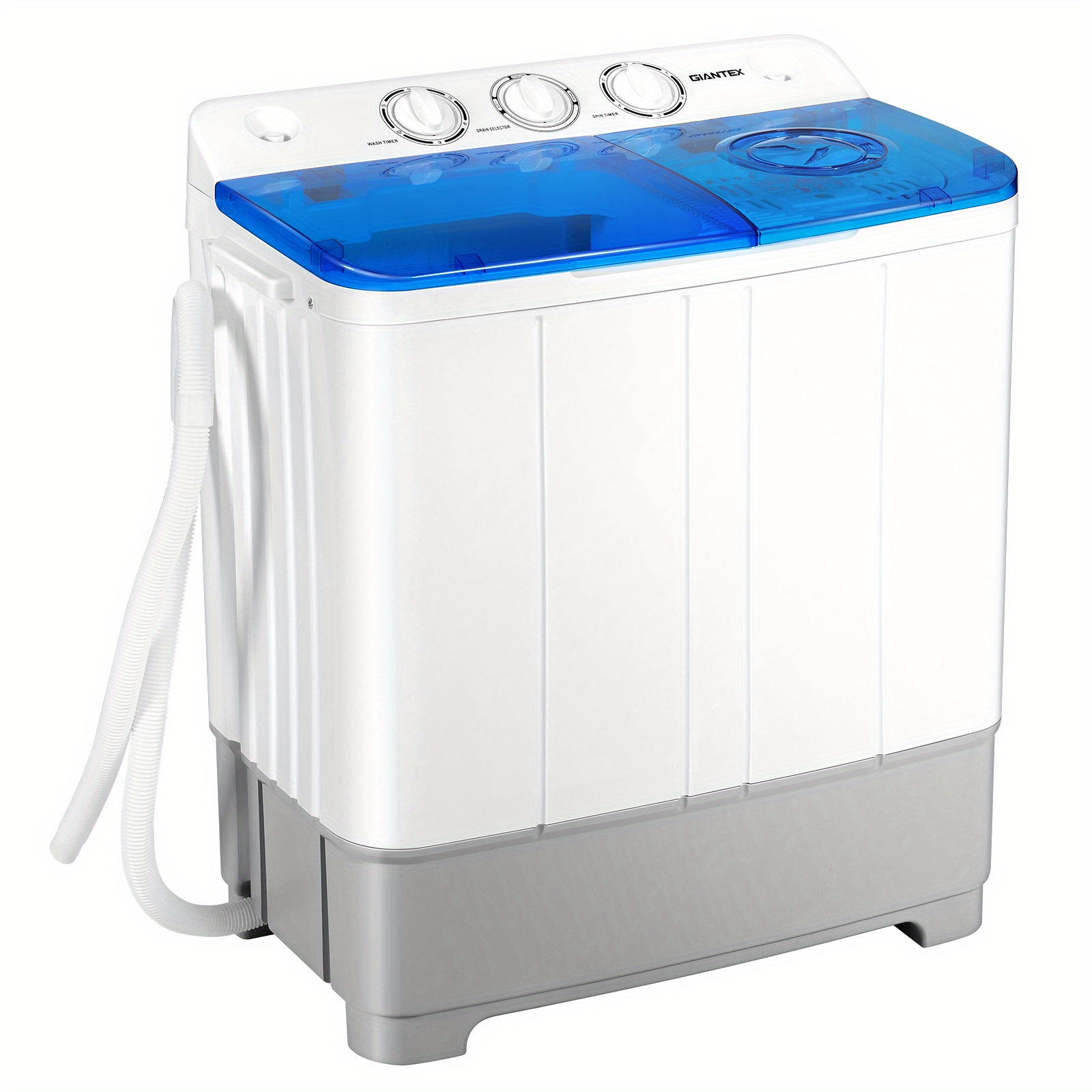 

Costway Portable Twin Tub Mini Washing Machine Washer 13.2lb&spinner 8.8lb Blue