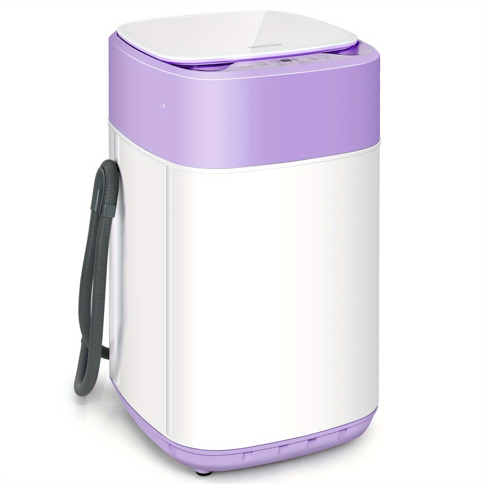 

Costway 8lbs Portable Fully Automatic Washing Machine W/ Drain Pump Purple