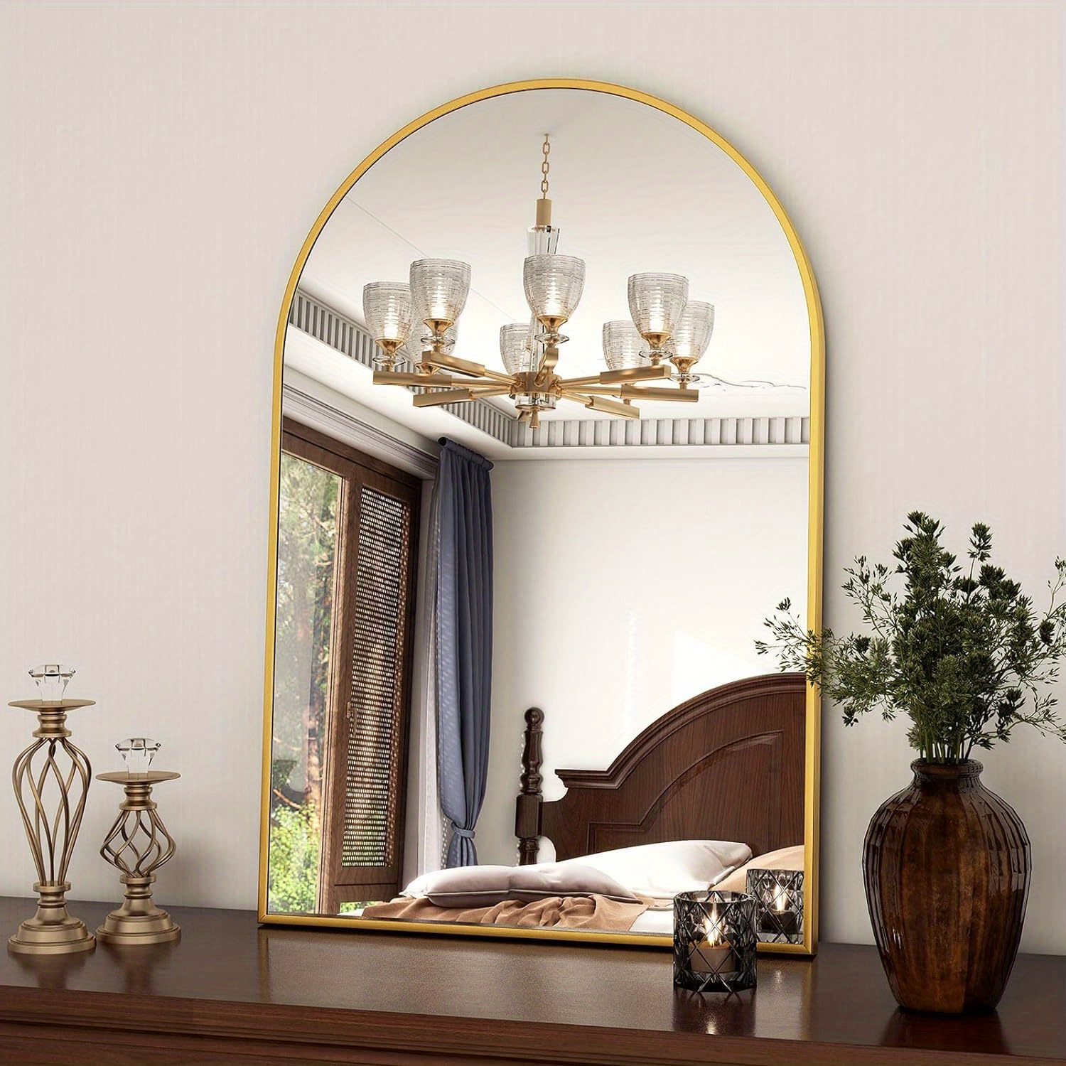 

Arch Bathroom Mirror 26"x38", Arch Wall Mirror For Entryway Hallway, Arched Vanity Mirror Hanging Or Leaning