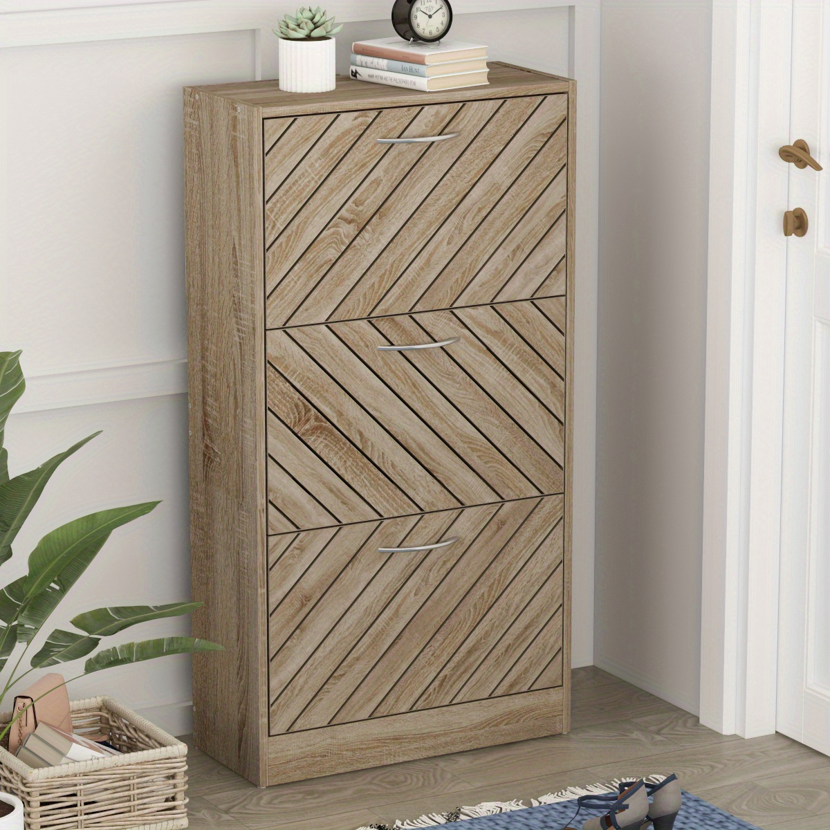 

Freestanding 3 Flip Drawers Shoe Cabinet Storage Organizer