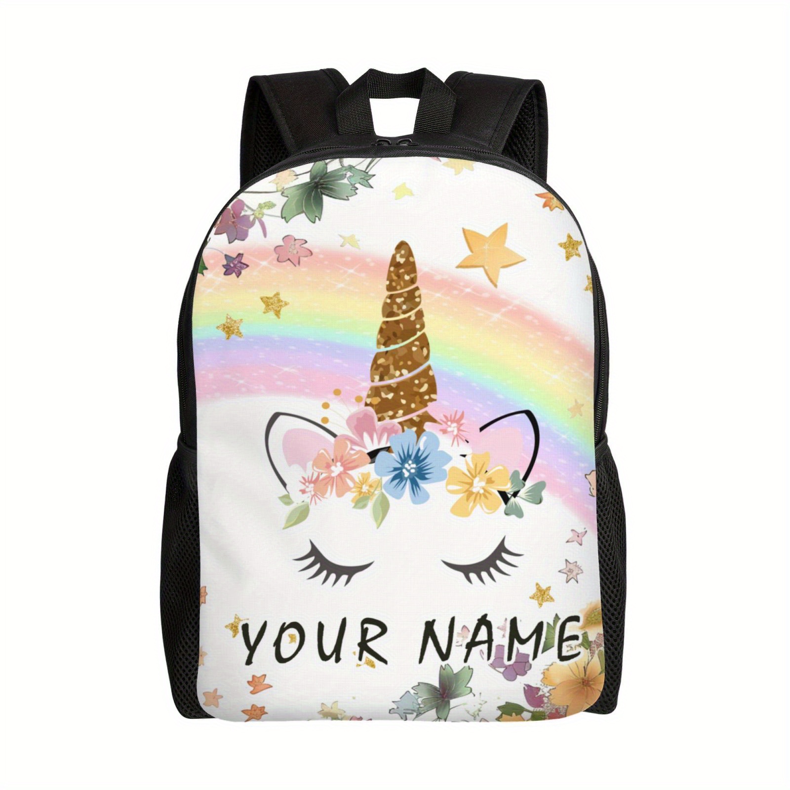 

Custom Backpack, Personalized For Men Women Students, Unicorn Backpack With Name, Customized Casual Backpacks Gifts For Picnic Travel Camping, School, Work, Business Trips And Sports