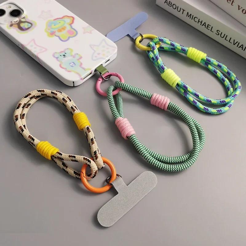 

1pc Vibrant Nylon Phone Lanyard - Wrist Strap, Anti-lost Card Design, Sleek Accessory For Electronics