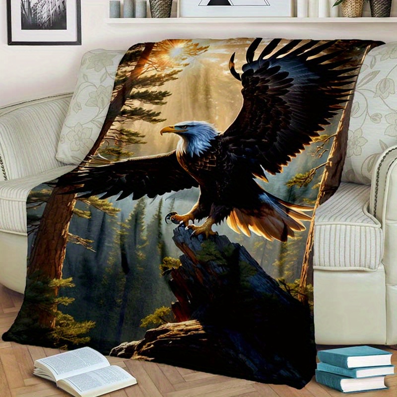 

Print Soft Polyester Blanket For Adults - Large Warm Sofa Throw For Living Room, Bedroom, Picnic, Air Conditioning - 100% Polyester, Machine Washable