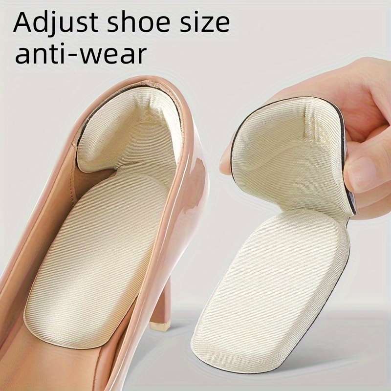 

1 Pair Adjustable Heel Cushion Pads - Anti-slip, Comfort Fit Half-size Insoles For High Heels & Sneakers