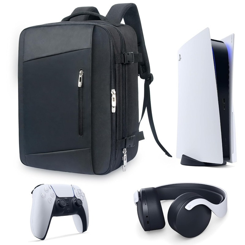 

Travel Backpack For Ps5 , Padded Playstation 5 Carrying , For Laptop, Ps5 , , And Accessories, (p-2306)