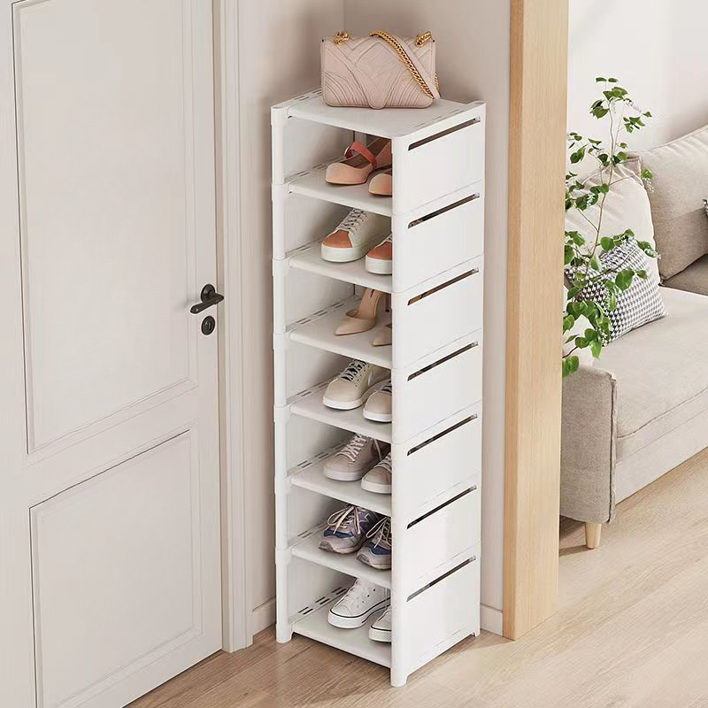 

Slim Vertical Shoe Rack, Multi-tier Storage Organizer, Space-saving Shoe Shelf, Entryway Home Organizer With Adjustable Tiers, Easy Assembly