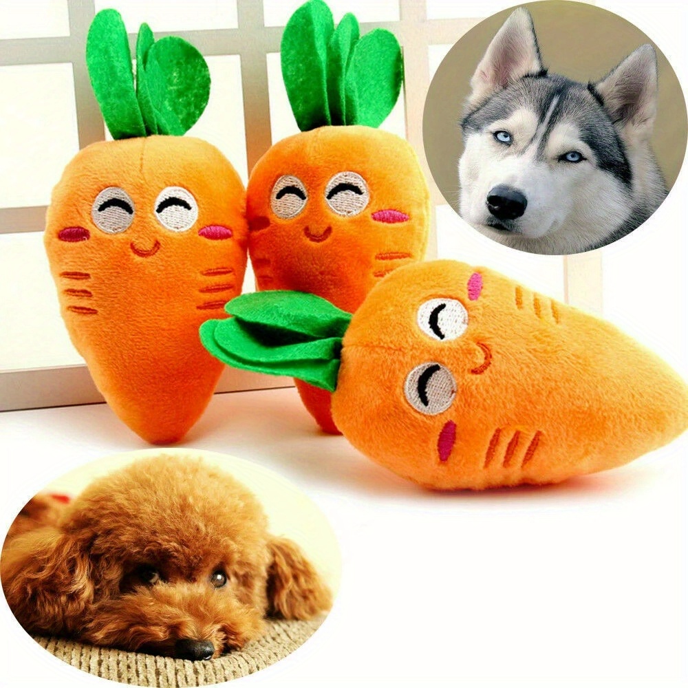 Cut Sqeaker Carrot Plush Toy factory for Pet