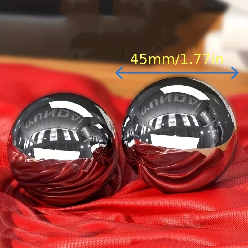 

2pcs Fitness Hand Ball For Muscle Strength, Flexibility And Relaxationhealth Massage Ball, Metal For Hand, Finger, Palm And Wrist Exercise