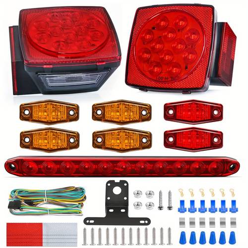 led trailer lights boat trailer lights submersible kit red amber trailer marker lights trailer wiring led trailer lights for utility trailer