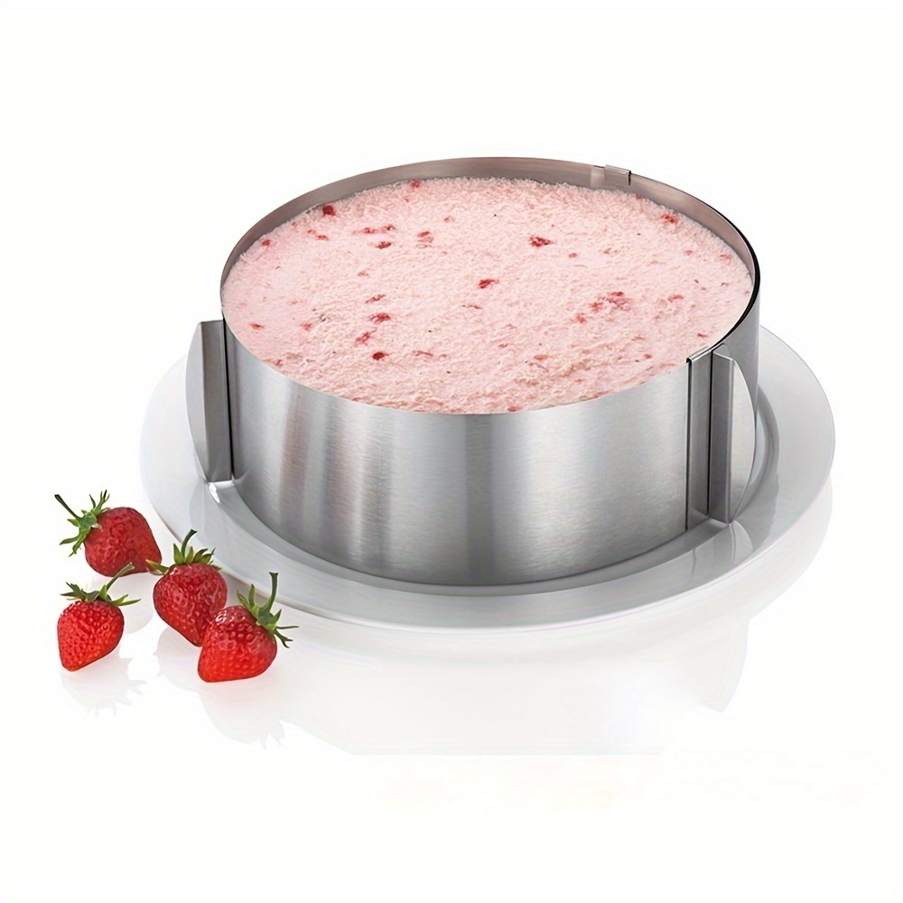 

easybake" Adjustable Stainless Steel Cake Mold 6"-12" - Perfect For Mousse, Pastries & More