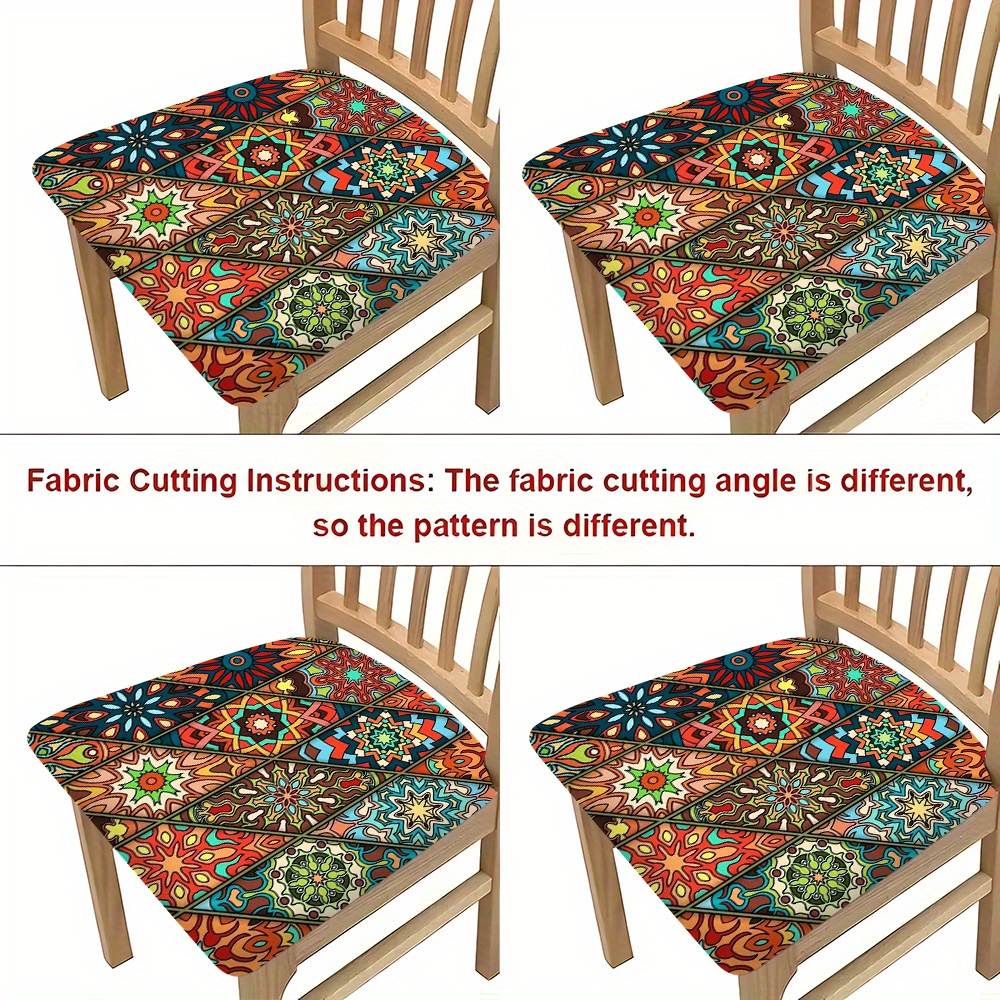 

2/4/6pcs Boho Mandala Chair Slipcovers, Dining Chair Cover, Furniture Protector, For Dining Room Living Room Restaurant Home Various Festival Decoration