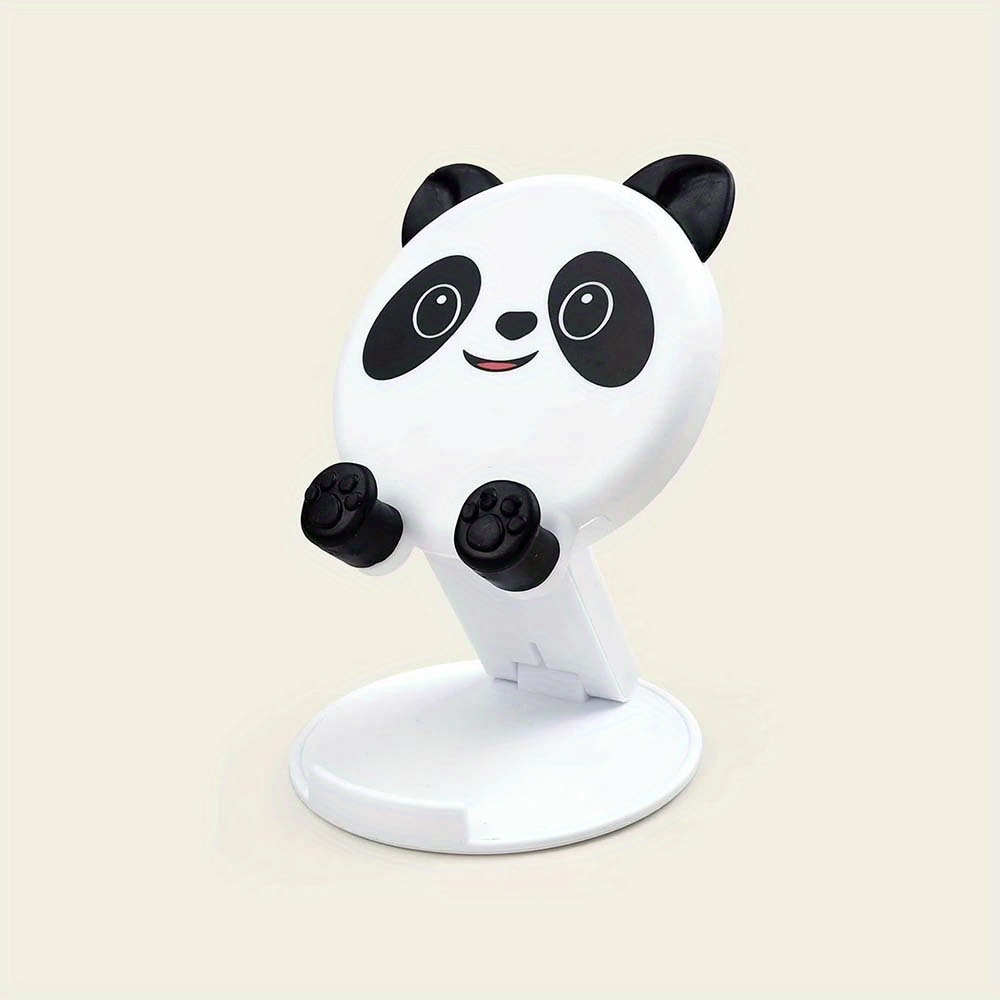 Panda-shaped Phone Holder, Collapsible Design, Desk Phone Stand, Mobile Device Support