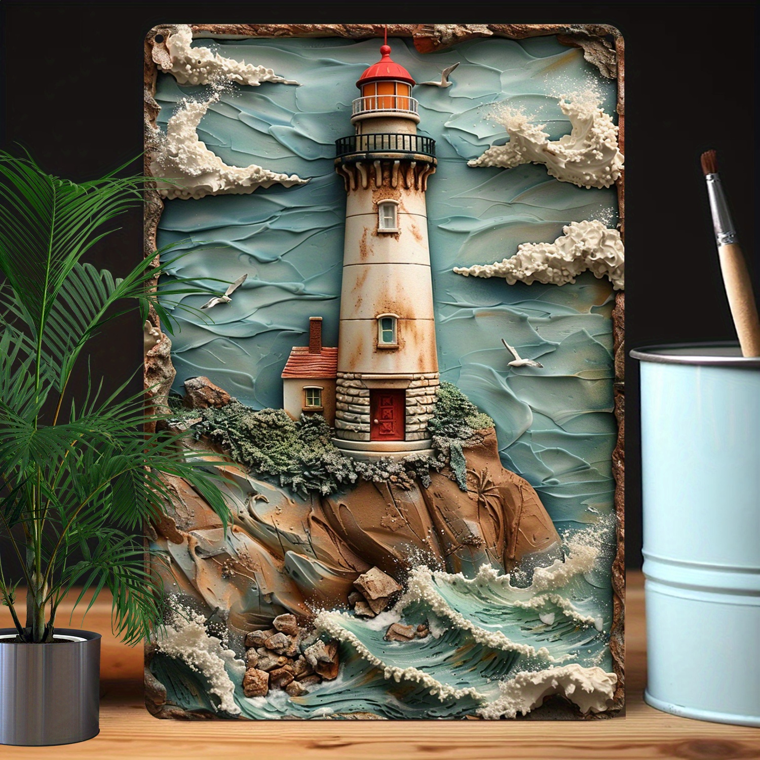 

Charming Lighthouse 8x12" Aluminum Sign - Vintage Spring & Summer Decor For Home, Gym, Bathroom, Garden, Studio, Classroom - Perfect Mother's Day Gift