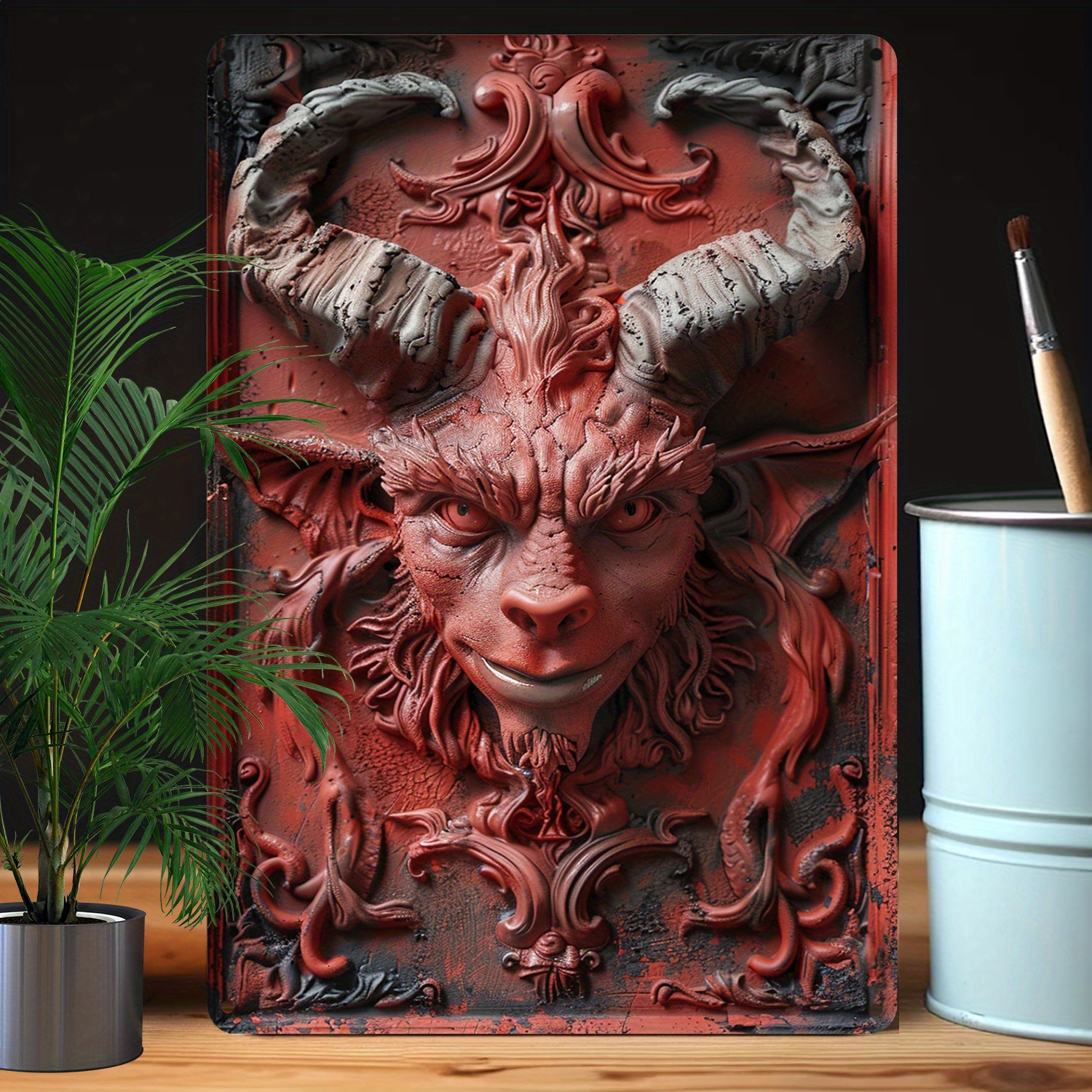 

Vintage-inspired 8x12" Aluminum Metal Sign - Home, Office, Or Classroom Decor | Unique Gothic & Demon Themes | Ideal Gift For Christmas