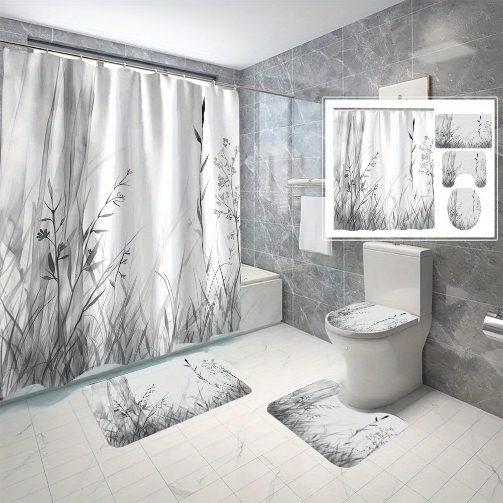 

Custom 4pcs Plant Curtains For - Trade, Printed Bathroom Curtains That No Drilling, Serving As A .