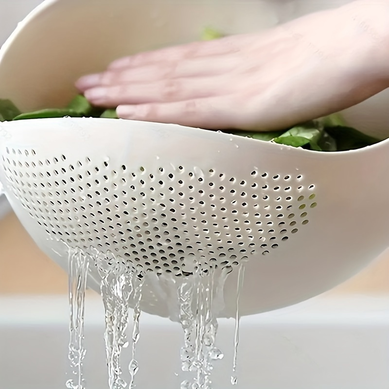 versatile kitchen strainer colander   rice vegetables fruits pasta washing   plastic essential dining accessory details 1