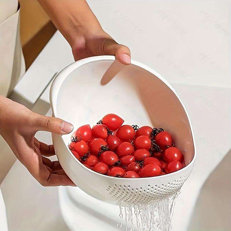 versatile kitchen strainer colander   rice vegetables fruits pasta washing   plastic essential dining accessory details 2