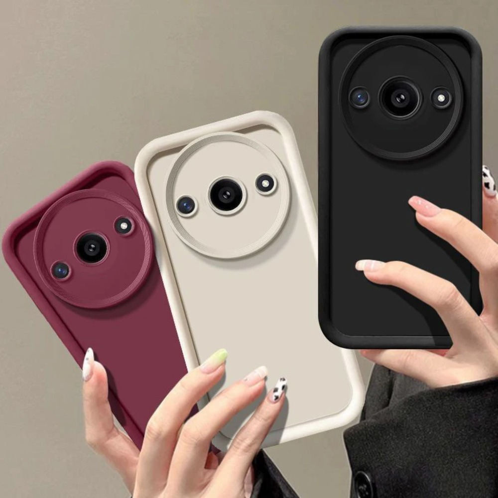 SEAHAI Hülle Für Xiaomi Redmi A3 – Mit Ringständer, Grau | Galvanisiertes Design, Stoßfestes TPU