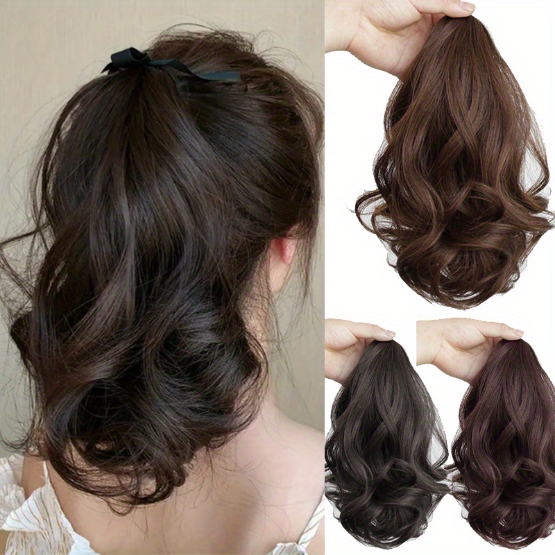 

Fashion , Women's Curly Wave Clip-in Ponytail Extension - Low/high Ponytail, Long Synthetic Hair With Ribbon Tie, Ideal For Parties, Weddings, And , Ponytail Hair Extensions