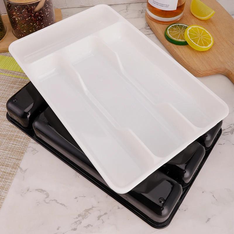 plastic flatware organizer tray insert mount cutlery storage box lightweight   pp material with compartments for kitchen drawer divider details 5