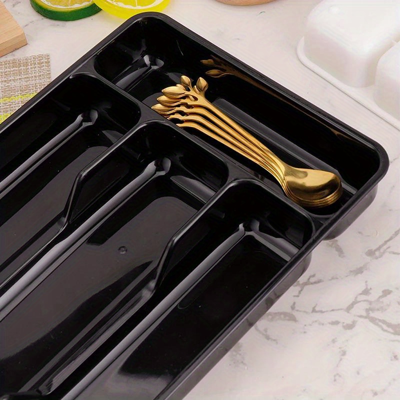 plastic flatware organizer tray insert mount cutlery storage box lightweight   pp material with compartments for kitchen drawer divider details 7