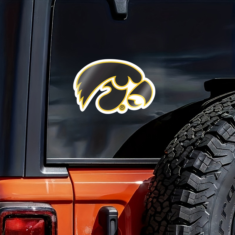 

Iowa Black Tigerhawk Logo Vinyl Decal - Matte Cartoon Pieces, Self-adhesive Waterproof Sticker For Cars, Windows, Laptops, Water Bottles - Single Use, Plastic Surface Recommended, Left Side Placement