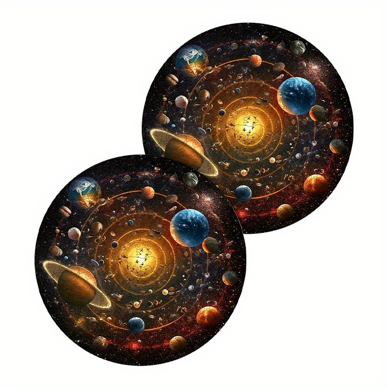 Image of 2pcs Coaster, Table Coaster, Waterproof And Anti-slip Washable Coaster, Car Additions, Unique Gift