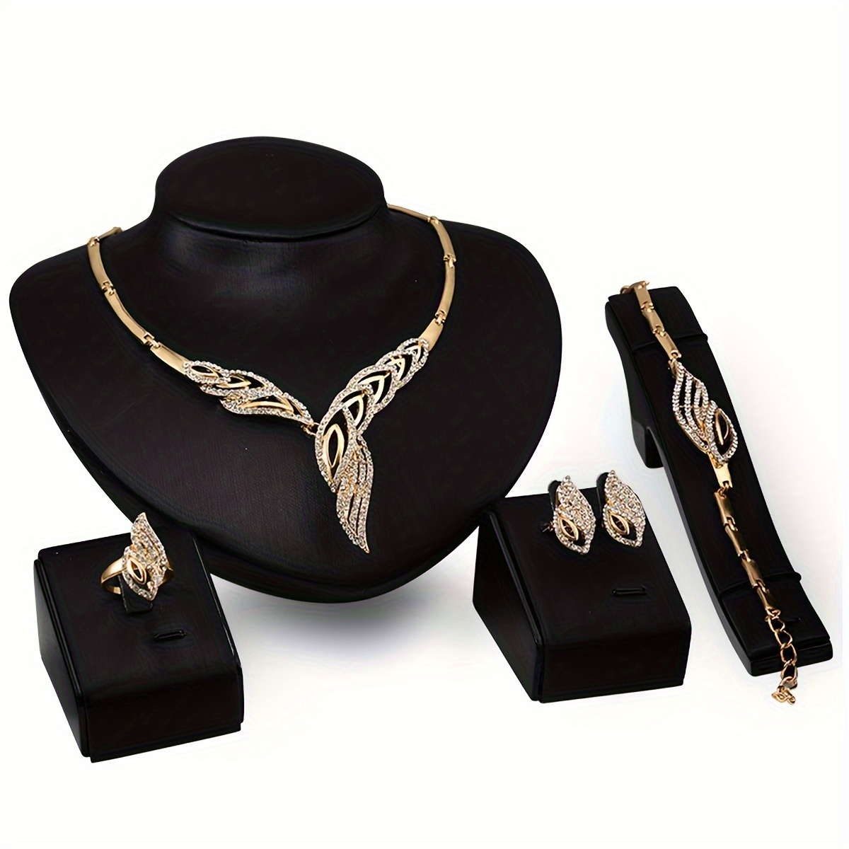 

5pcs Jewelry Set Inlaid Rhinestones - For Evening Parties