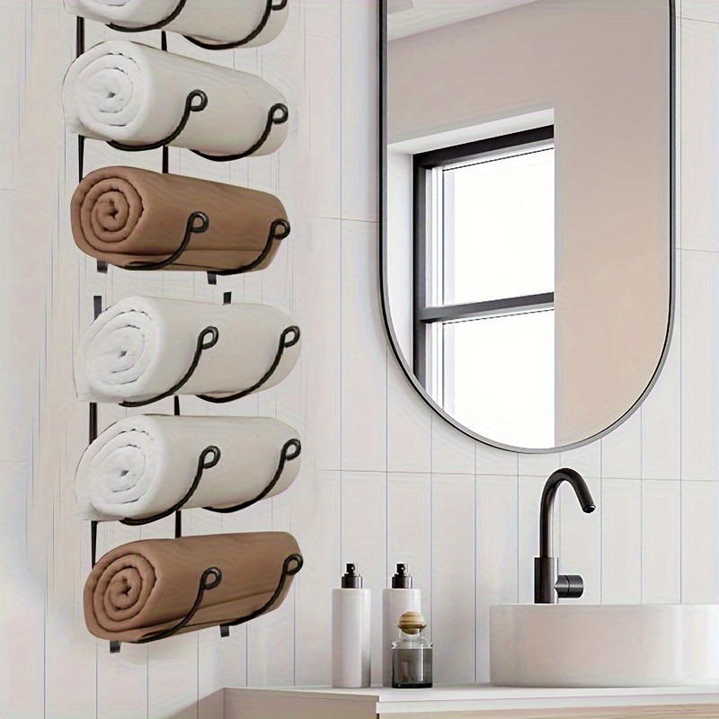 functional bathroom bathroom wall mounted towel Temu United