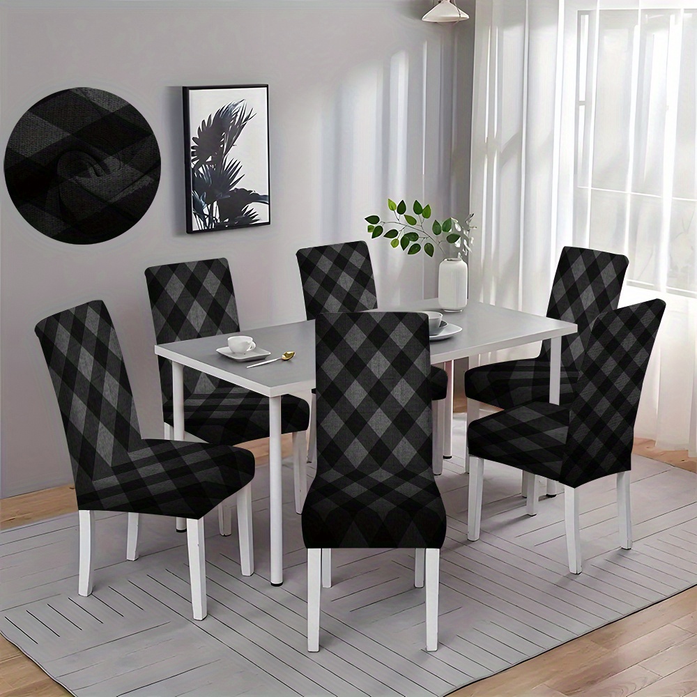 

Contemporary 2/4/6pcs Chair Slipcovers - Dining Chair Covers, Furniture Protective Covers, Home Decor - Machine Washable, Closure,