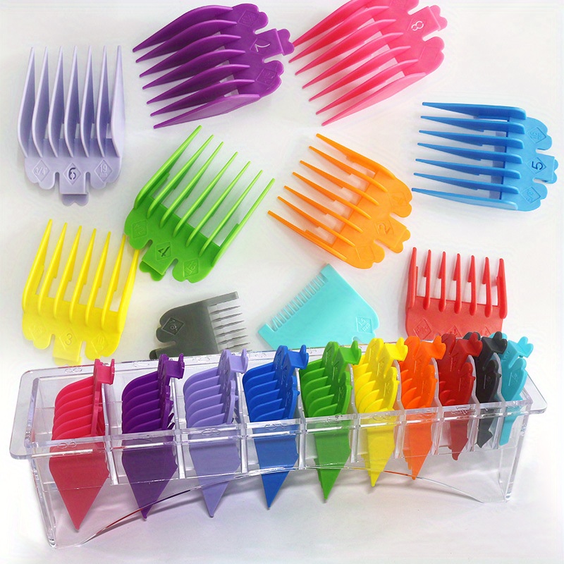 

Universal Hair Clipper Guard Comb Set - 8/10pcs Colorful Attachment Combs For Precise Haircuts, Fits Most Trimmers - Durable & Easy-to-use