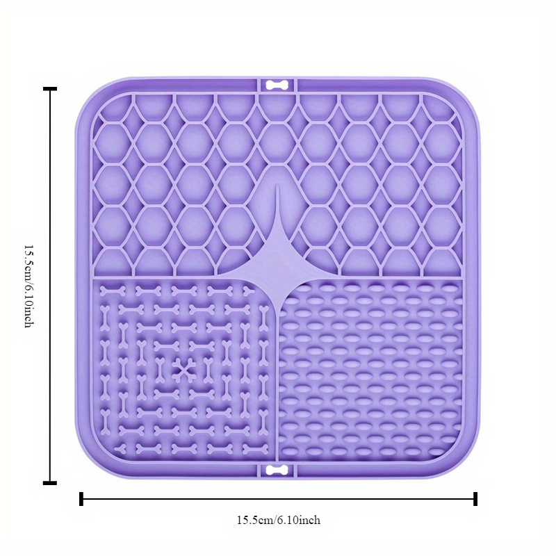 

Silicone Dog Lick Mat With Suction Cups - Slow Feeder & Bath Companion For Pet Training And Grooming