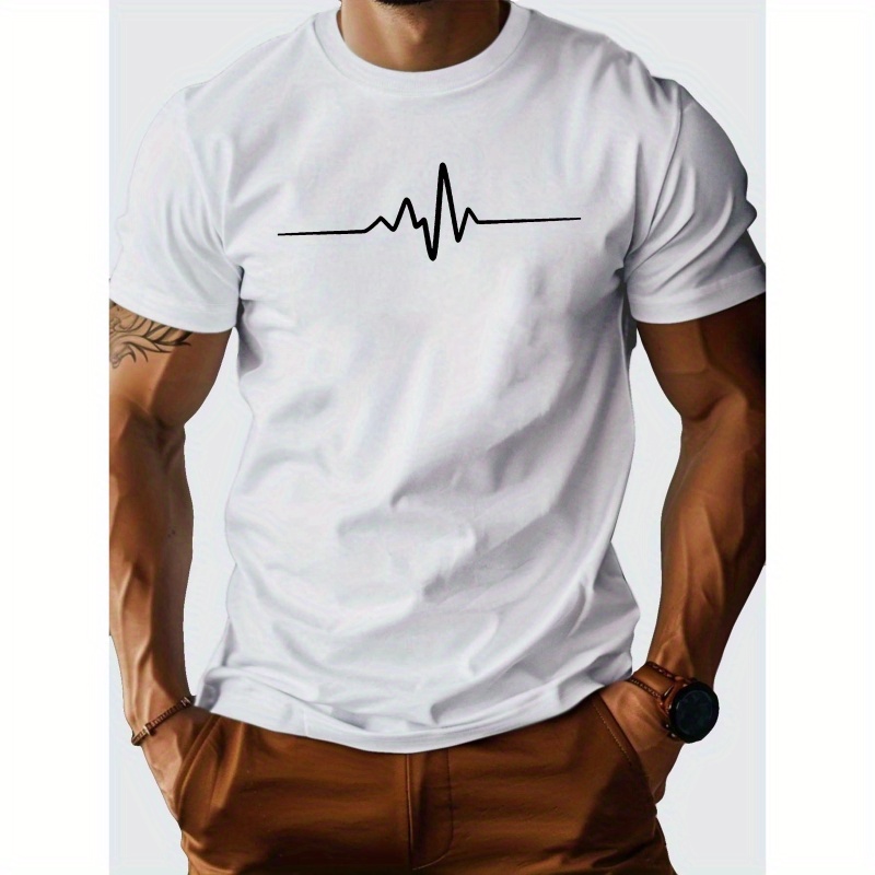 

Electrocardiogram Pure Cotton Men's Tshirt Comfort Fit