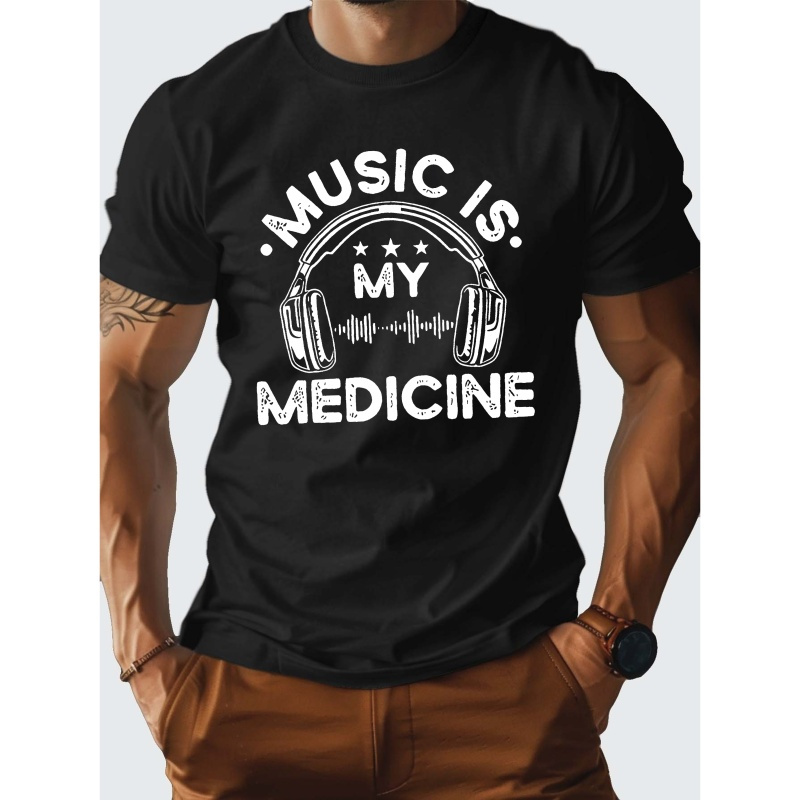 

Music Is My Medicine Pure Cotton Men's Tshirt Comfort Fit