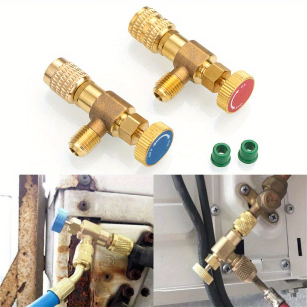 1pc refrigerant   for air conditioning r410a r22 compatible 1 4 liquid safety adapter manual operation no electricity needed hvac repair accessory details 3