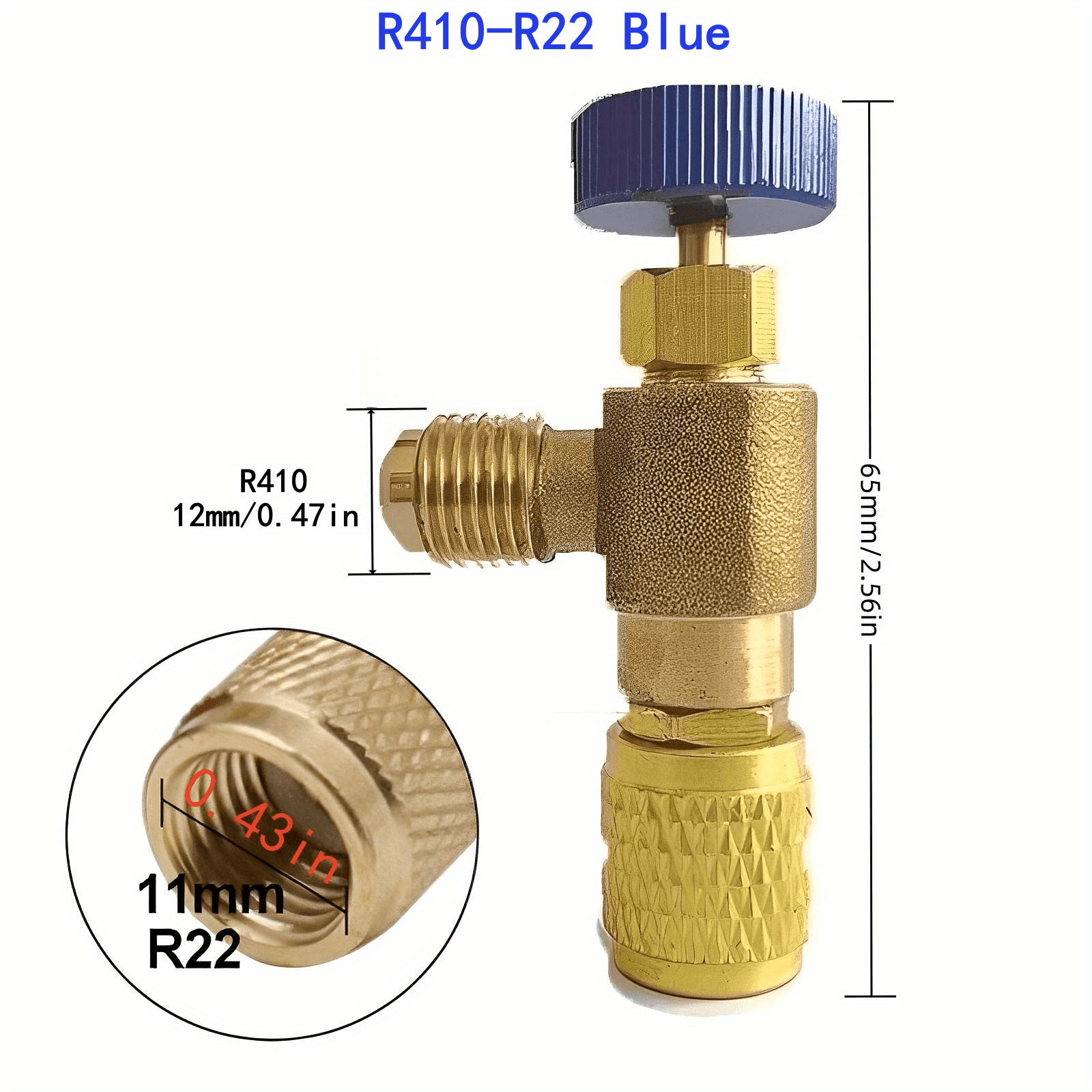 1pc refrigerant   for air conditioning r410a r22 compatible 1 4 liquid safety adapter manual operation no electricity needed hvac repair accessory details 10