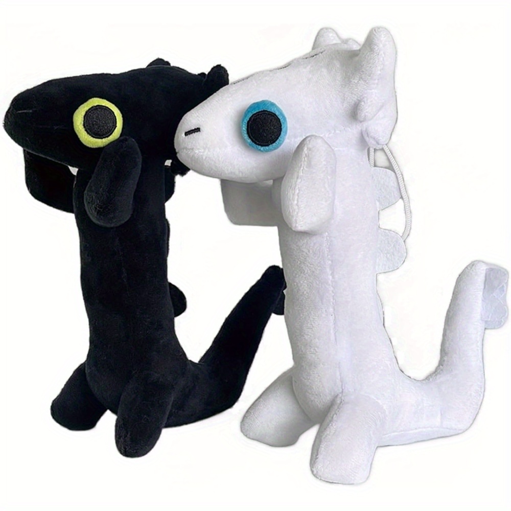 

2pcs Dancing Dragon Plush, 10 Inch Black And White Dragon Plush, Adorable Anime Stuffed Animals Toys For Kids And Fans
