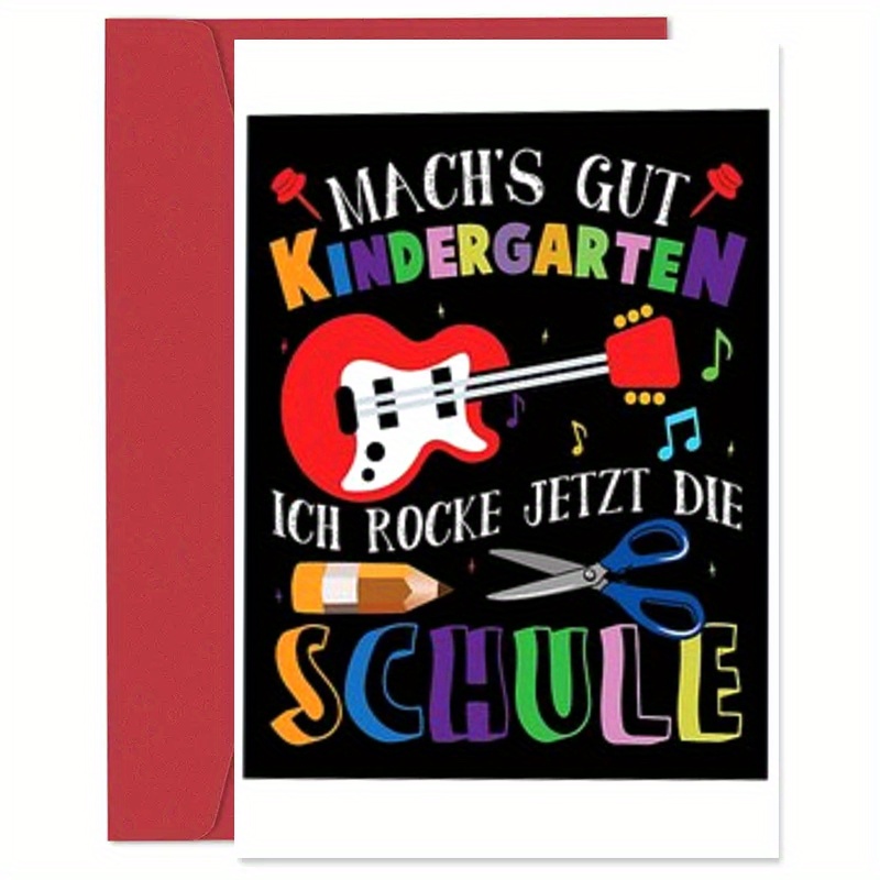

First Day Of School Celebration Card - 4.7" X 7.1" - Perfect For Nursery & School Start, Unique Poem Design, Ideal Thank You Or Birthday Gift
