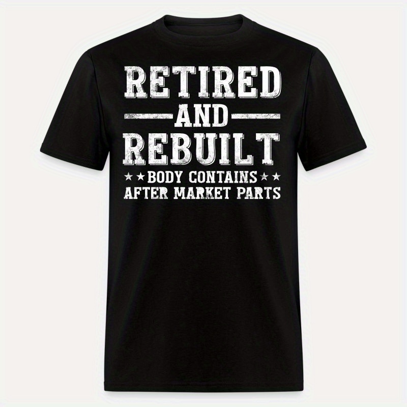 

Funny Retired Hip Knee Replacement Parts-1903 Funny Men’s Short Sleeve Graphic T-shirt Collection Black