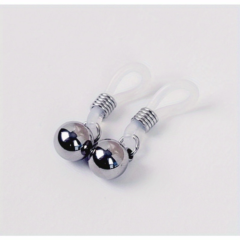[Weighted Nipple Nooses] Non-Piercing Nipple Dangles, Weighted Ball Nipple Nooses for Men - Fake Piercings for Nipples Under 10mm Wide