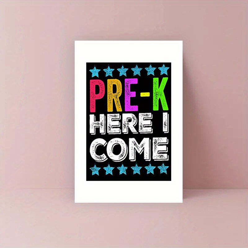 Eine Karte Ersten Schultag Vorschule Komme Grußkarte - Temu Germany