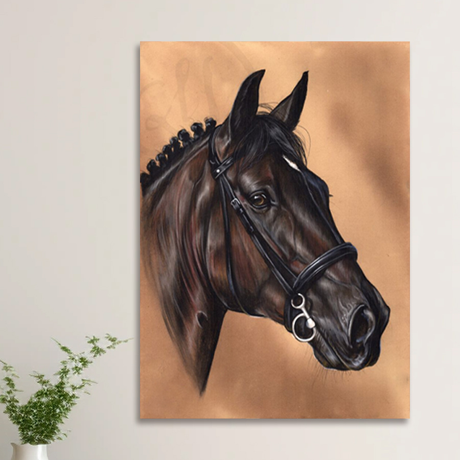 

Black Horse Canvas Print Wall Art - High-quality Material For Home, Living Room, Bedroom, Kitchen Decor - Ideal Gift And Decorative Piece